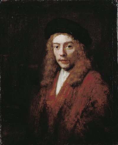 Een Jonge Man, Misschien de Zoon van de Kunstenaar Titus door Rembrandt van Rijn